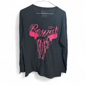 Black and Pink Long Sleeve Tee